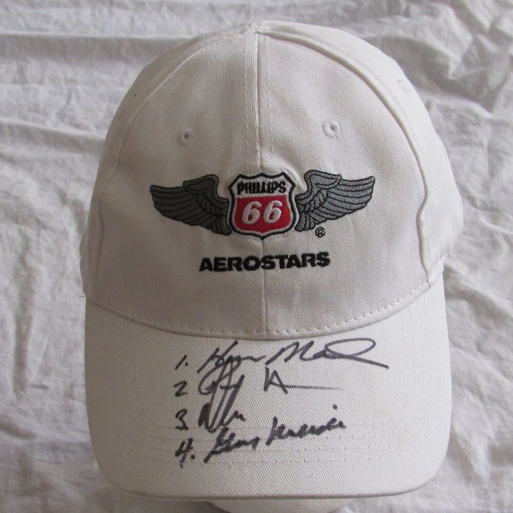 Phillips 66 AEROSTARS X/C Aviation 2018 Autographed Signed Adjustable Hat Cap